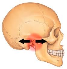 An illustration of a skull, jaw joint pain concept. TMJ & TMD disorders treatments in Lorton, VA.